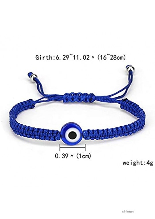 6Pcs Evil Eye Stretch Bracelet Set Turkey Eyes Bead String Bracelets Amulet for Women Girls Men Protection Jewelry Lucky Gift