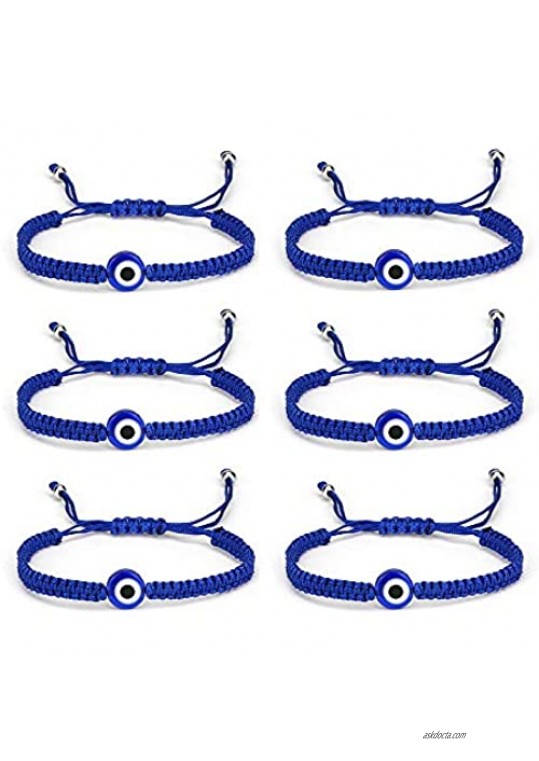 6Pcs Evil Eye Stretch Bracelet Set Turkey Eyes Bead String Bracelets Amulet for Women Girls Men Protection Jewelry Lucky Gift