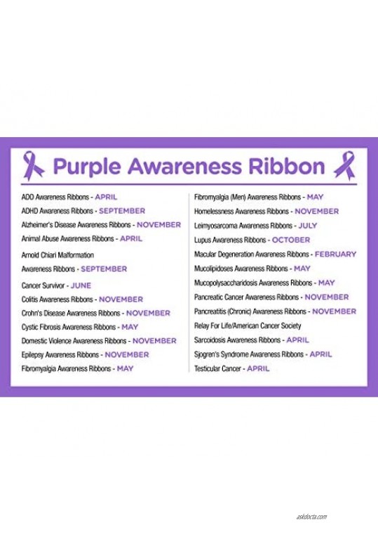 Fundraising For A Cause | Purple Silicone Bracelets/Wristbands for Alzheimer’s Domestic Violence Epilepsy Pancreatic Cancer Lupus Crohn’s Disease Awareness & Fundraising (Pack of 50)