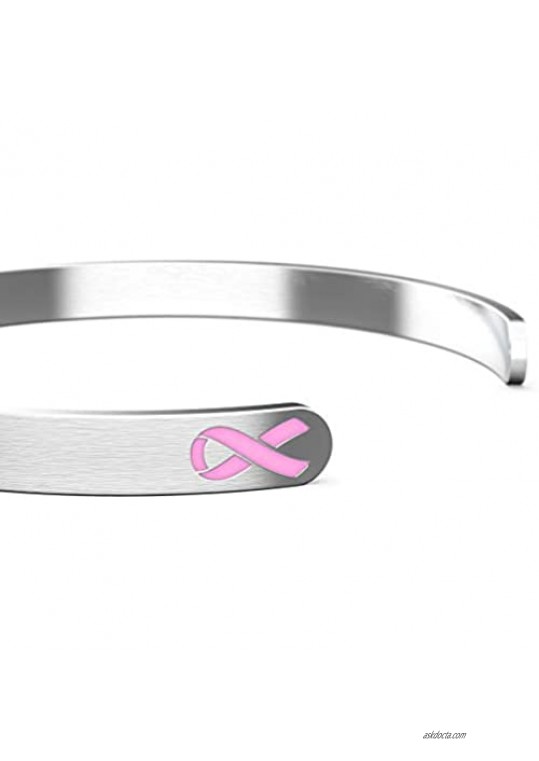 Happy Kisses Cancer Awareness Bracelet - Ribbon “Funk Cancer” - Gift for Women