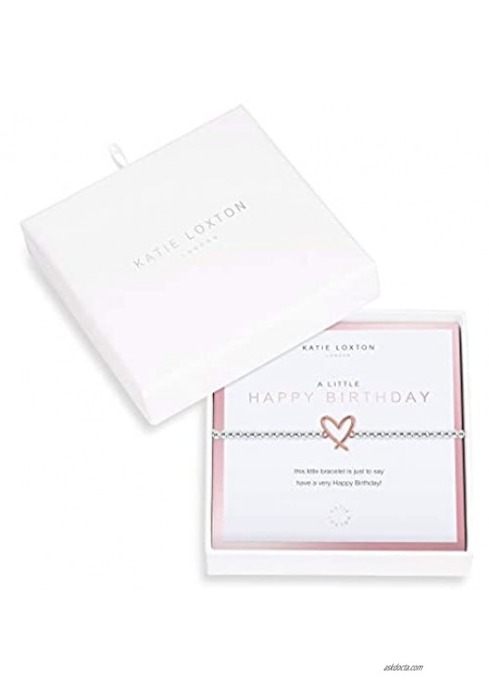 Katie Loxton a Little Beautifully Boxed Womens Stretch Adjustable Band Fashion Charm Bracelet