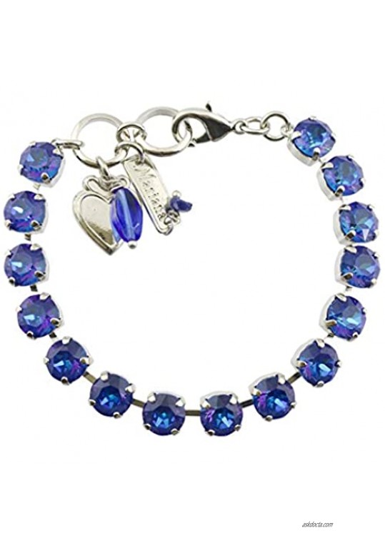 Mariana Sun-Kissed Capri Rhodium Plated Crystal Tennis Bracelet 8