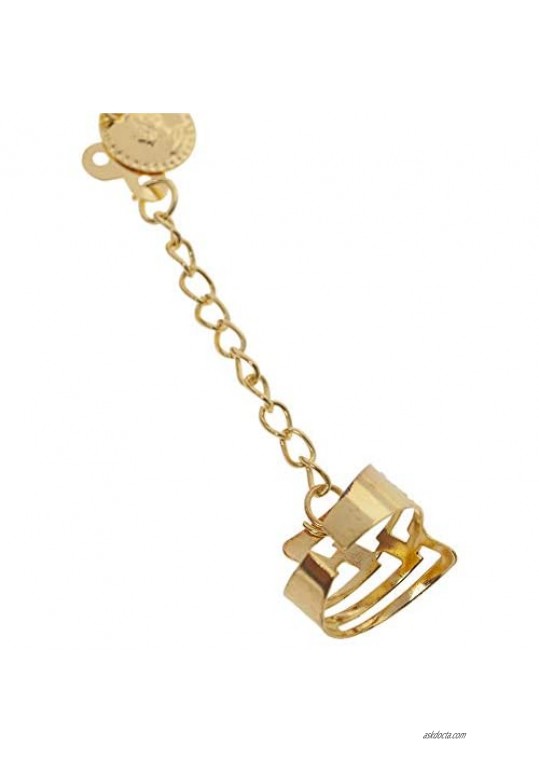 BellyLady Belly Dance Gold Triangle Bracelet Gypsy Jewelry Gift Idea