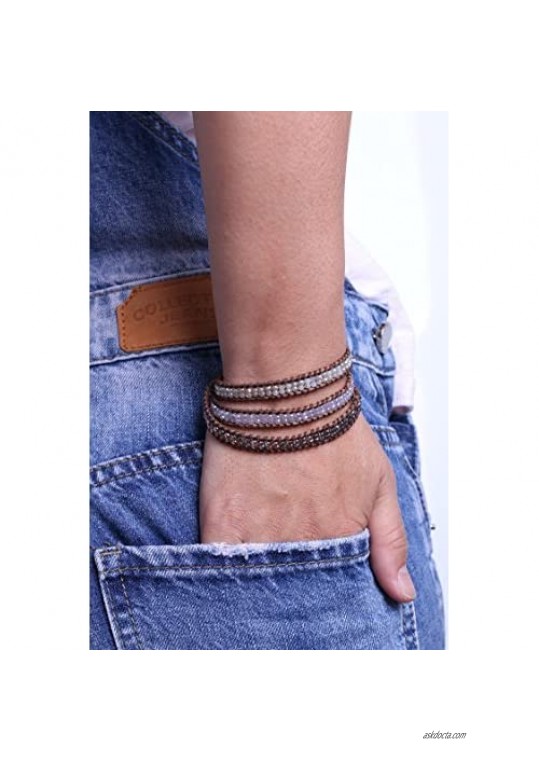 C·QUAN CHI Braided Woven Wrap Bracelets Women Girls String Anklet Handmade Cord Adjustable-Best Friends Bracelets