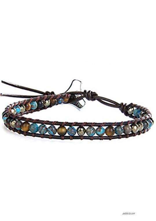 C·QUAN CHI Friendship Bracelets Shell Beads Wrap Bracelet Handmade Bohemian Bracelet Leather Bracelets