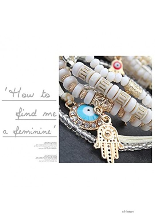 Crystal Beads Hand Charm Bracelets & Wrap Beads Bracelets for Women Jewelry