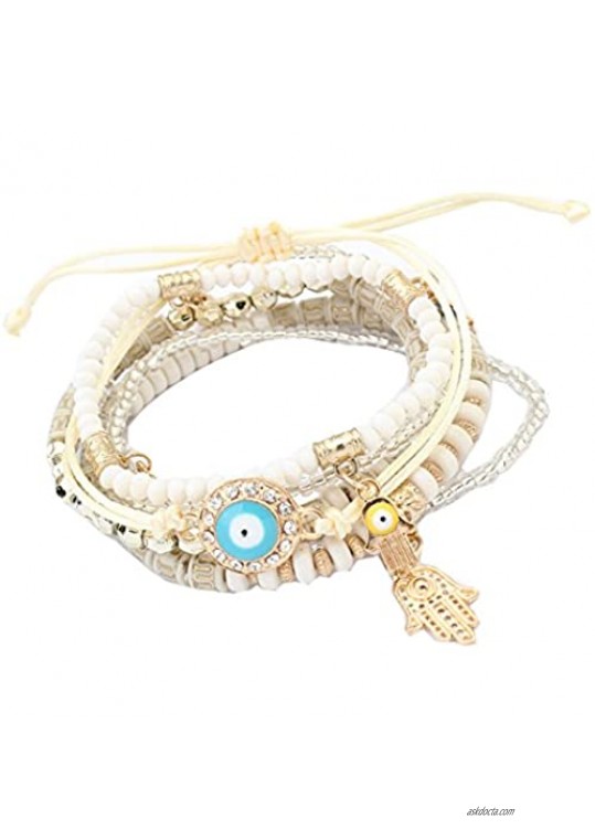Crystal Beads Hand Charm Bracelets & Wrap Beads Bracelets for Women Jewelry