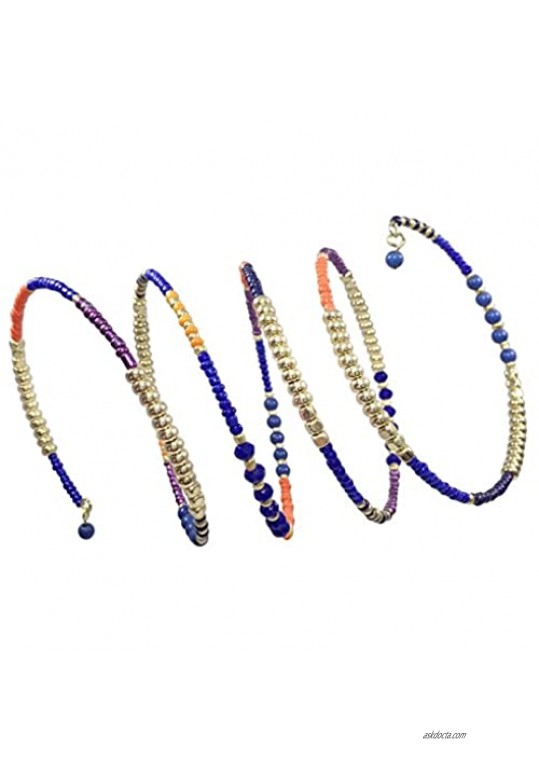 Gypsy Jewels Multi Color Seed Bead Boho Bohemian Style Wrap Around Bracelet