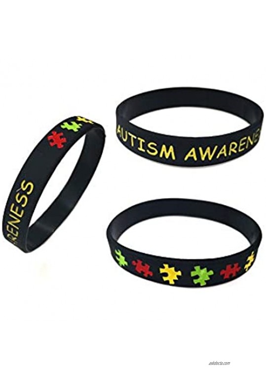 JOYID Autism Awareness Bracelet Silicone Rubber Band Elastic Wristbands Jewelry