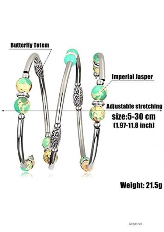 Lateefah Wrap Bracelet for Women Jewelry Fashion Bead Bracelets Bangle Jewelry Swarovski Crystals Bracelet Women Girls…
