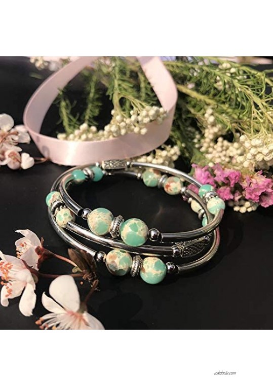 Lateefah Wrap Bracelet for Women Jewelry Fashion Bead Bracelets Bangle Jewelry Swarovski Crystals Bracelet Women Girls…