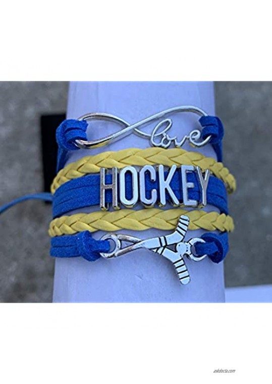 Sportybella Hockey Charm Bracelet Hockey Jewelry- Hockey Stick Bracelet- Perfect for Hockey Players