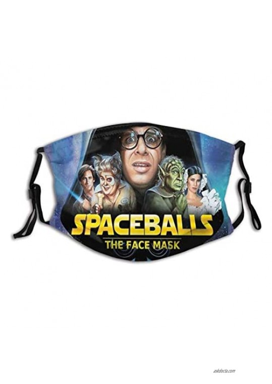 2PCS Spaceballs The Face Mask with 4 Filters Reusable Washable Balaclavas Mask for Men Momen