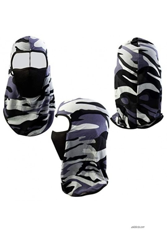 6 Pieces Balaclava Face Masks Motorcycle Mask Fishing Cap Long Neck Cover for Outdoor Activities Camouflage