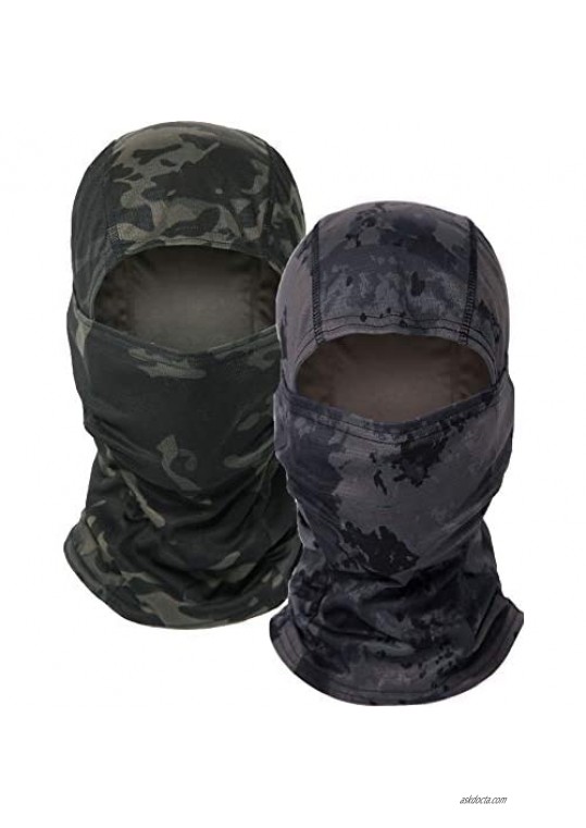 Balaclava Camo Tactical Hood Full Face Mask  Dust Wind Breathable Balaclava