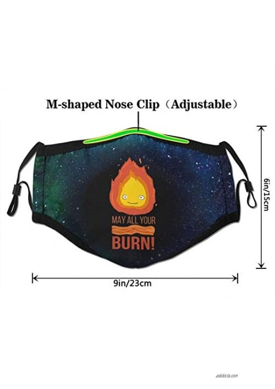 Calcifer May All Your Bacon Burn Face Cover Veil Mouth Scarf Dust Shield Neck Balaclava