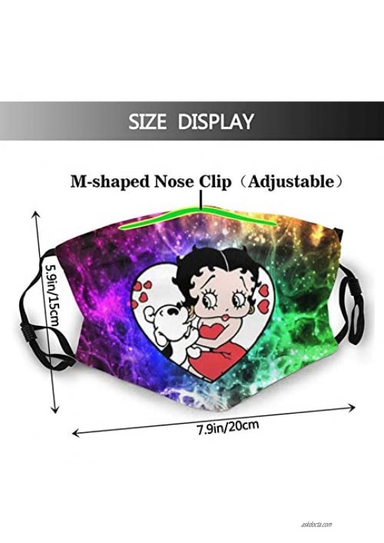 Cartoon Theme Face Cover Bandana Face Scarf Set Plus Replaceable Air Filters