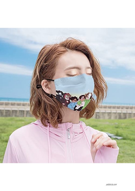 Dream SMP Lmanburg Merch Decor Mask Breathable Neck Gaiter Reusable Mouth Cover Face Decor Balaclava for Men and Women