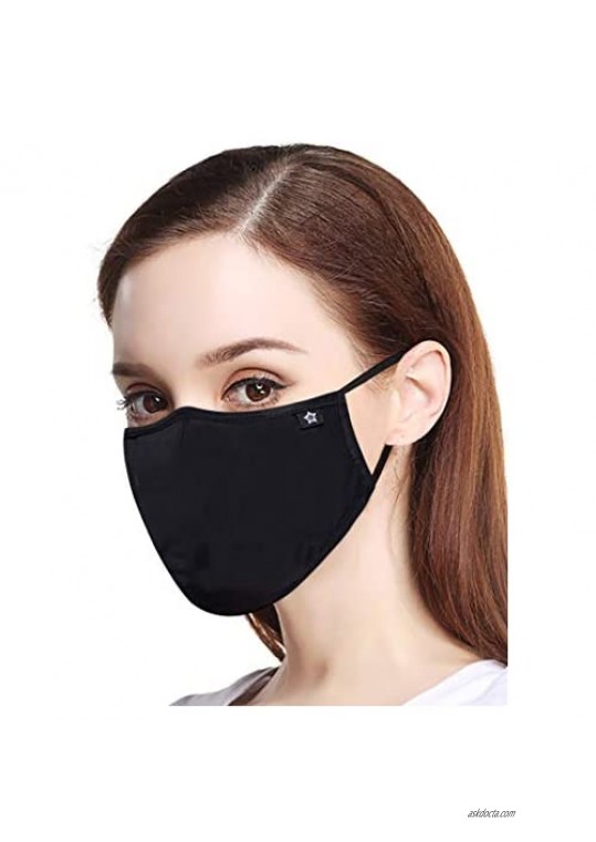 KARIDUN Face Mouth Cover Reusable Washable Nose Adjustable Ear Loops Design Layer Filter