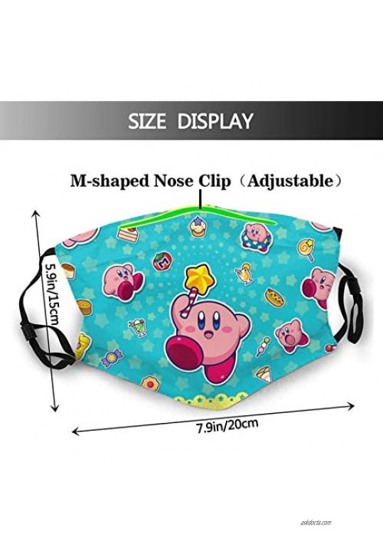 Kirby Outdoor Mask Protective 5-Layer Activated Carbon Filters Adult Men Women Bandana