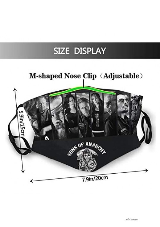 KRR So-Ns of Ana-Rchy Men Decorations Novel and Interesting Masks Outdoor Fishing Adjustable Bandana Face Mask Can Be Reused