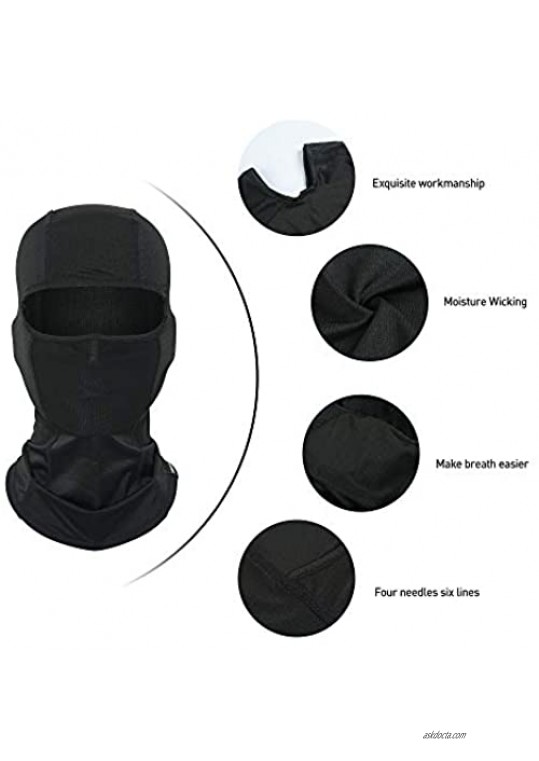 Summer Breathable Balaclava Face Mask for Sun Protection Full Face Cover for Men and Women