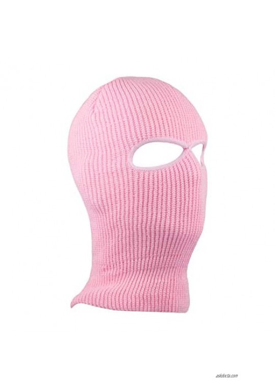 SUNTRADE 2-Hole Full Face Cover Knit Ski Mask Winter Balaclava Warm Face Mask for Outdoor Sports