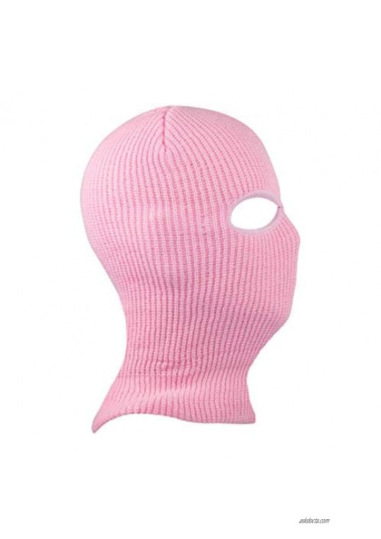 SUNTRADE 2-Hole Full Face Cover Knit Ski Mask Winter Balaclava Warm Face Mask for Outdoor Sports