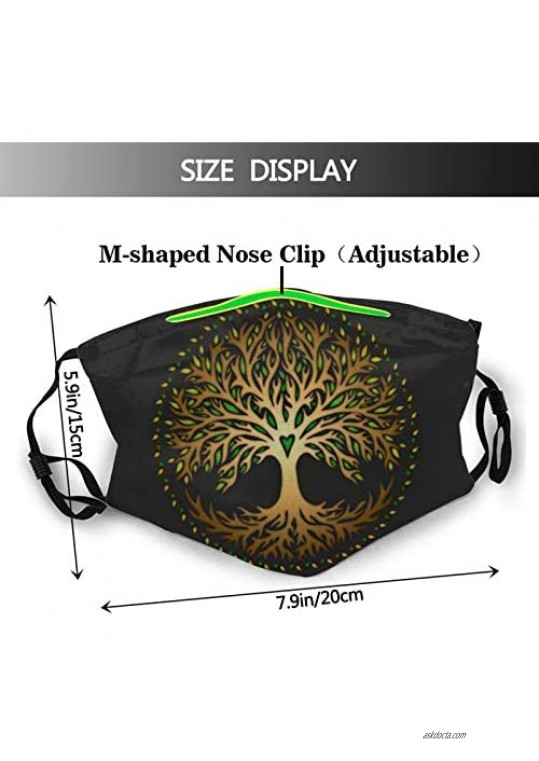Tree of Life Face-Mask Reusable Comfortable Breathable Outdoor Dustproof for Men Women