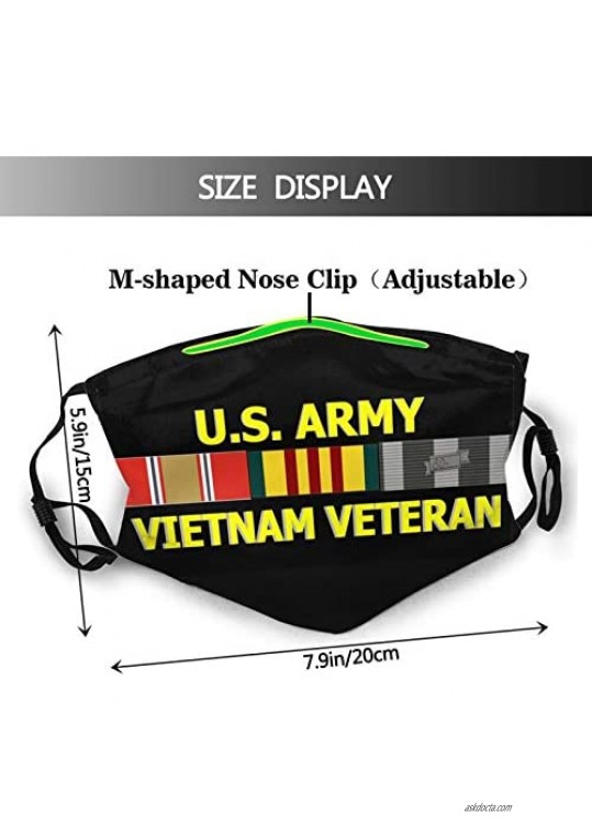 U.S. Veteran Marine Corps-Face Mask Breathable-Adjustable-Dust Filter Mask Balaclavas Unisex