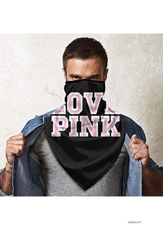 Victoria Secret Love Pink Unisex Windproof Outdoor Face Mouth Mask Balaclava Mask Sports Mask