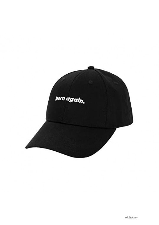 Born Again Christian Hats for Men-Christian Baseball Hats for Women-Christian Baptism Gifts-Black Trucker Hat (Structured)