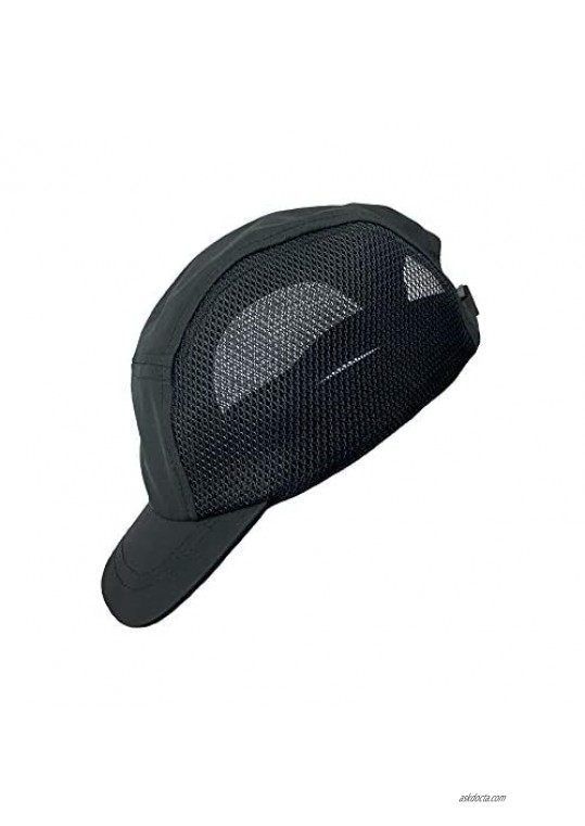 Clape Mesh Trucker Baseball Cap 5 Panel Short Brim Dad Hat Black Cooling Breathable Sun Hat Cap