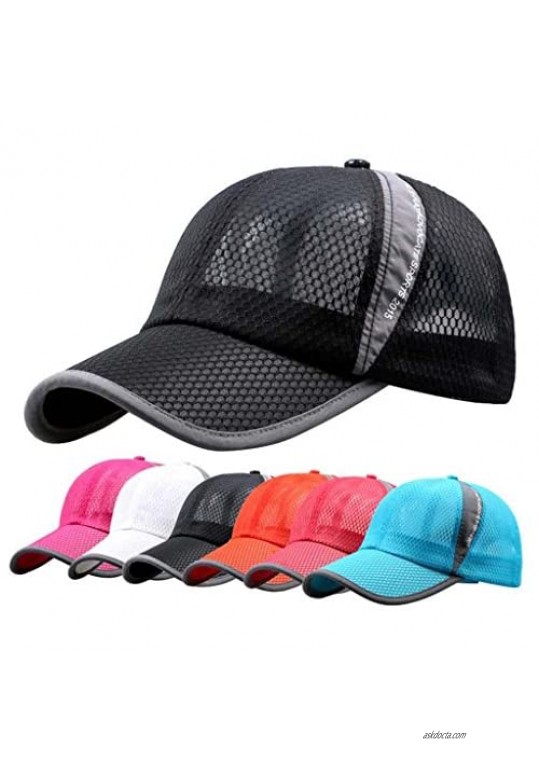 CRYSULLY Unisex Summer Baseball Hat Sun Cap Lightweight Mesh Quick Dry Hats Adjustable Cap Cooling Sports Caps