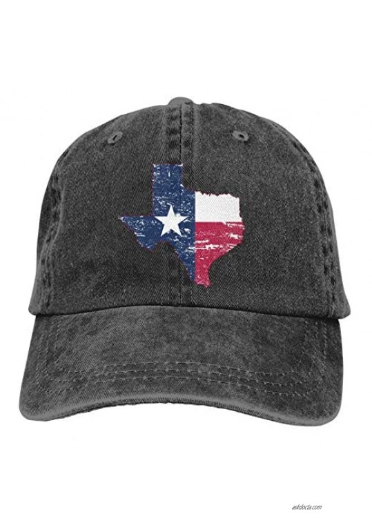 Eden Edies American US States Flag Map Shape Design Denim Fabric Baseball Hat Adjustable Jeans Cap