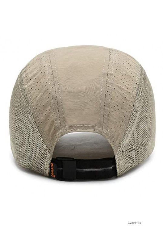 ELLEWIN Unisex Summer Baseball Cap Unconstructed UPF 50+ Sports Long Bill Hat for Big Head