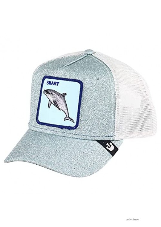 Goorin Bros. Mens Animal Farm Snap Back Trucker Hat Baseball Cap Blue Shady Business Dolphin One Size