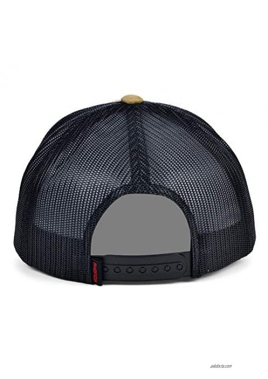 HOOey Strap Roughy 6-Panel Adjustable Trucker Hat w/Logo (Tan/Black)