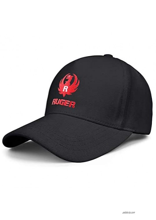 HYMANWASQHFT Men's Adjustable Baseball Cap Ru-ger-Retro Fashion Embroidery Hat