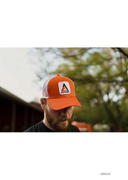 J&D Productions inc. Allis Chalmers Tractor Hat New Logo Orange with White mesh Back