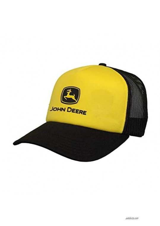 John Deere Foam Trucker Mesh Hat W/Black Logo Yellow Yellow/Black One Size