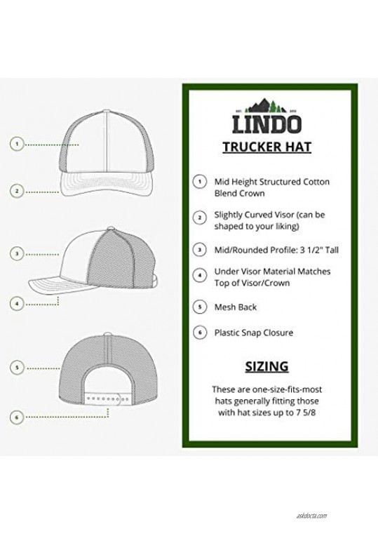 LINDO Trucker Hat - Trout Fishing 2.0 (Brown/tan)