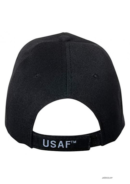 Officially Licensed United States Air Force Logo Embroidered Black Baseball Cap