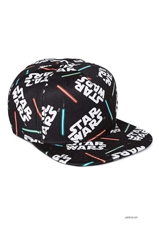 Star Wars Lightsaber All Over Print Snapback Hat Black