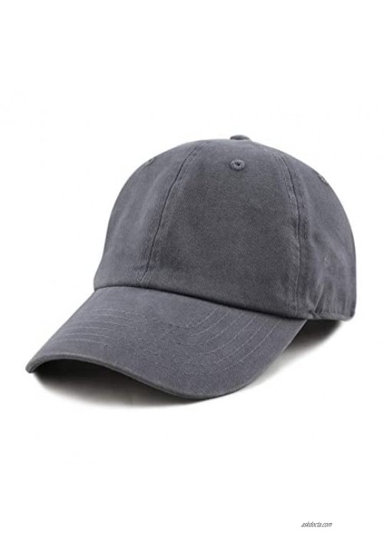 The Hat Depot Baseball Cap Dad Hats 100% Soft Brushed Cotton Unstructured Solid Low-Profile