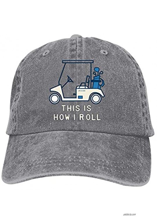 This is How I Roll Golf Cart Customized Golf Hats Men Baseball Cap Trucker Hats for Men