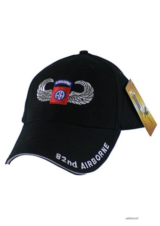 US Army 82nd Airborne with Wings Embroidered Ball Cap