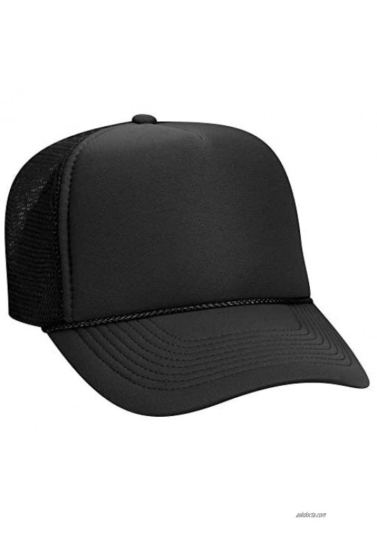 Wholesale 12 x Polyester Foam Front 5 Panel Pro Style Mesh Back Trucker Hat