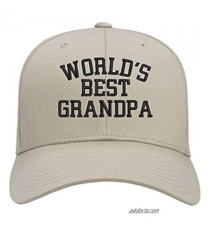 World's Best Grandpa Baseball Hat Embroidered Low Profile Soft Cotton Baseball Cap