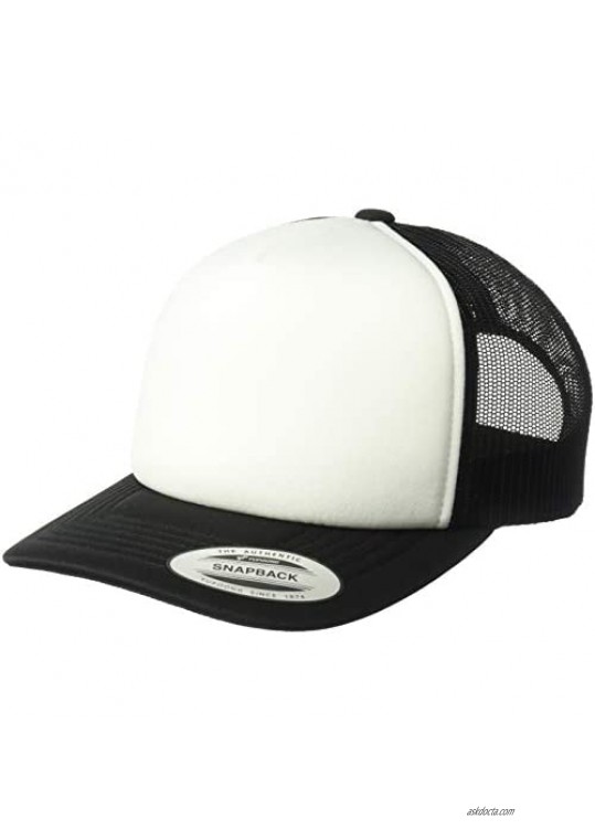 Yupoong Men's Yp Classics Curved Foam Trucker with White Front